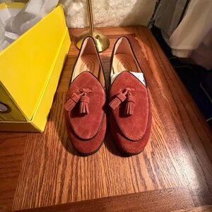 Journey West Suede Tassel Loafers- Brown- Size 7- NIB